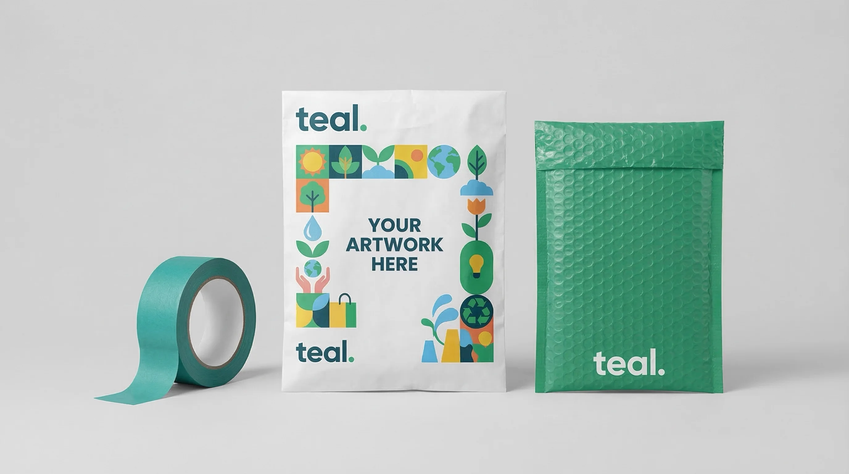 Custom tape, poly mailers, and bubble mailers