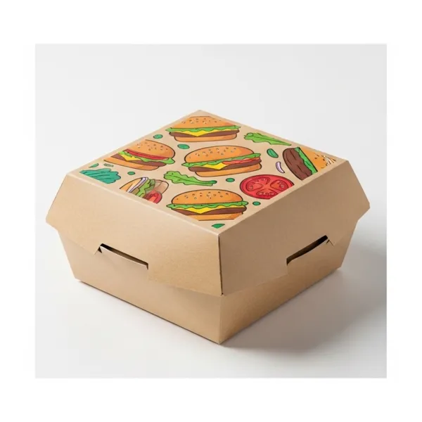 Burger Clamshell Boxes - Custom Printed Food Containers - main view