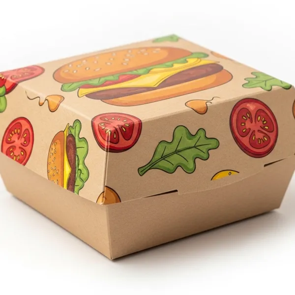 Burger Clamshell Boxes - Custom Printed Food Containers view 3