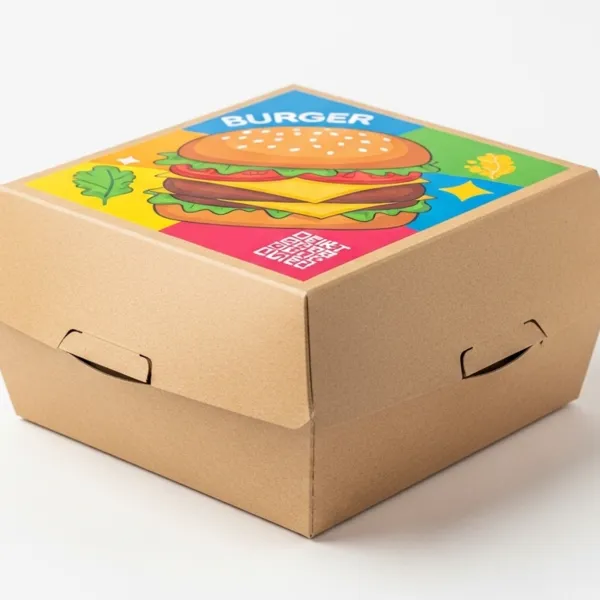 Burger Clamshell Boxes - Custom Printed Food Containers view 4