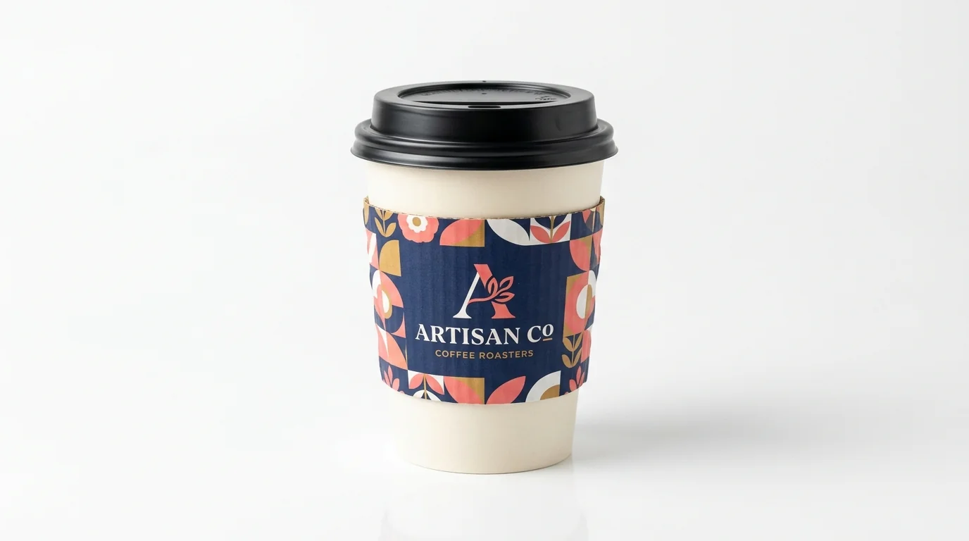 custom double wall coffee cups compostable view 2
