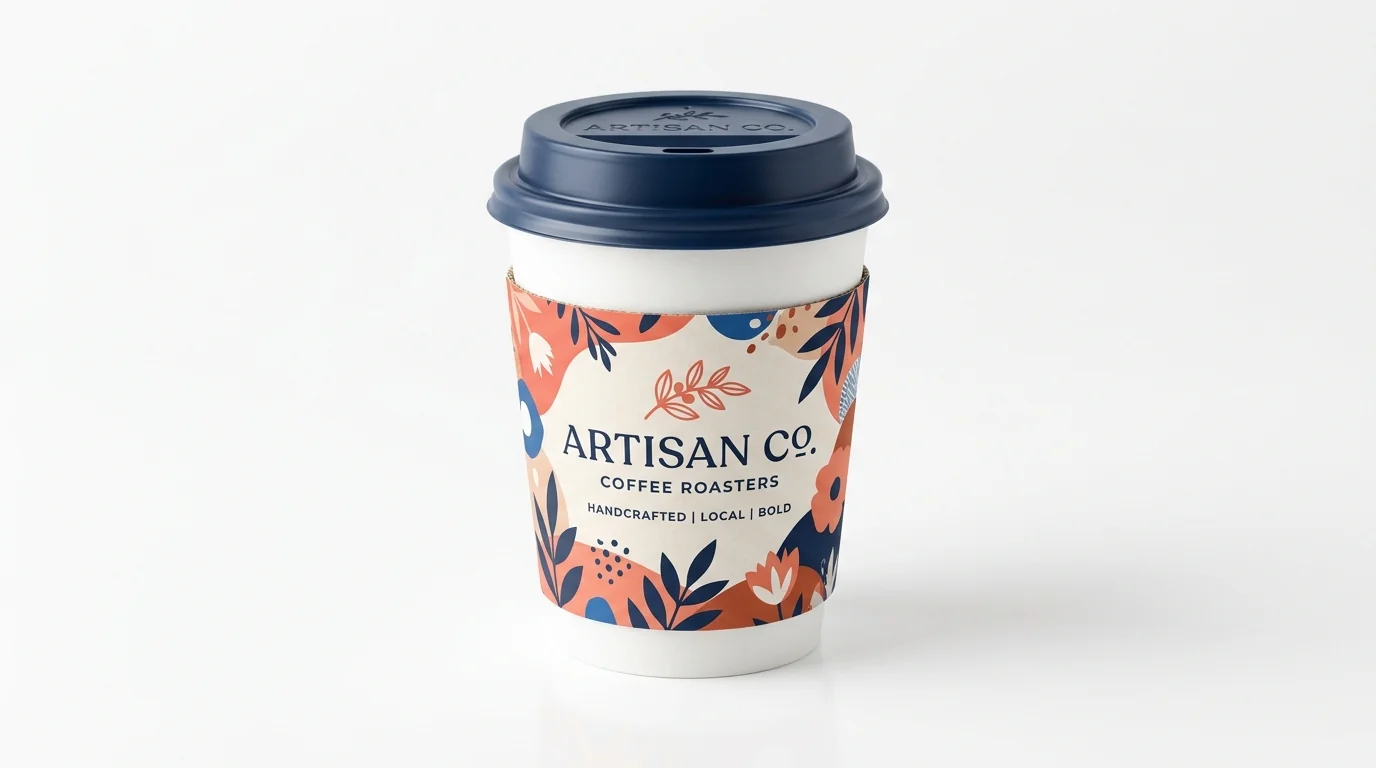 custom double wall coffee cups compostable view 4