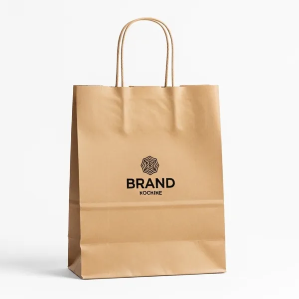 Flat Handle Bags - Custom Paper Shopping Bags Wholesale view 2