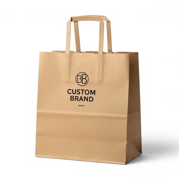 Flat Handle Bags - Custom Paper Shopping Bags Wholesale view 4