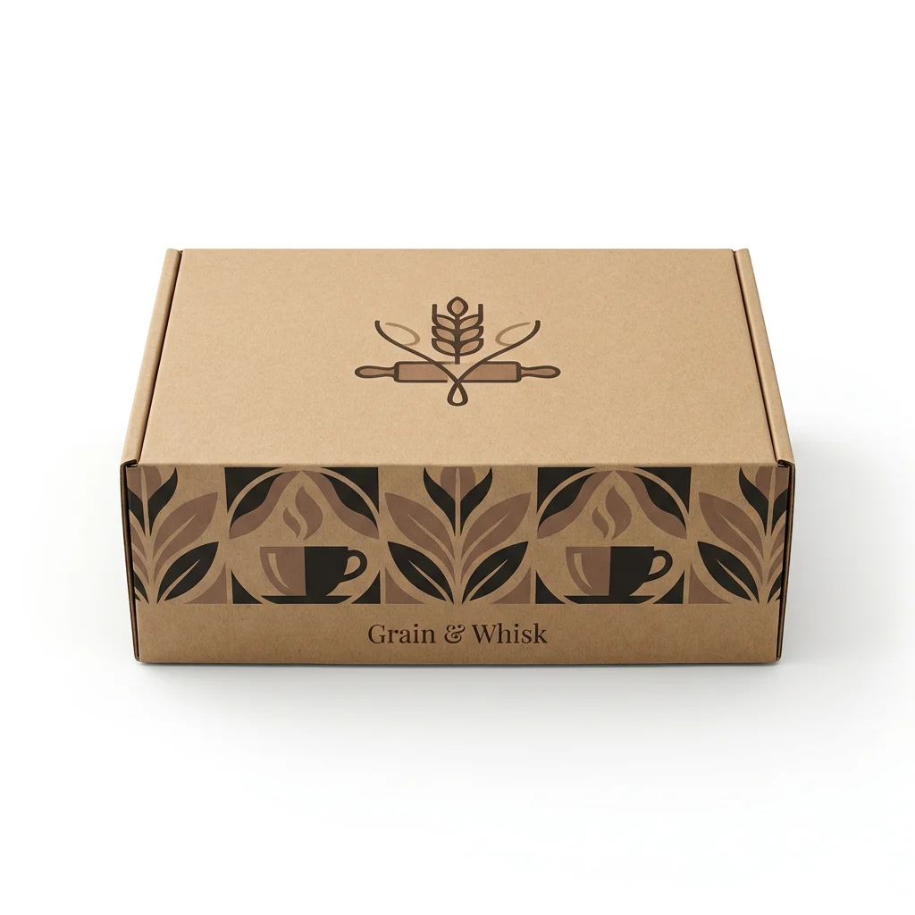 Custom Brown Bakery Boxes view 2