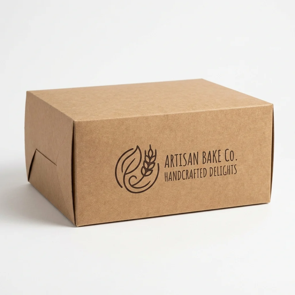 Custom Brown Cake Boxes view 2
