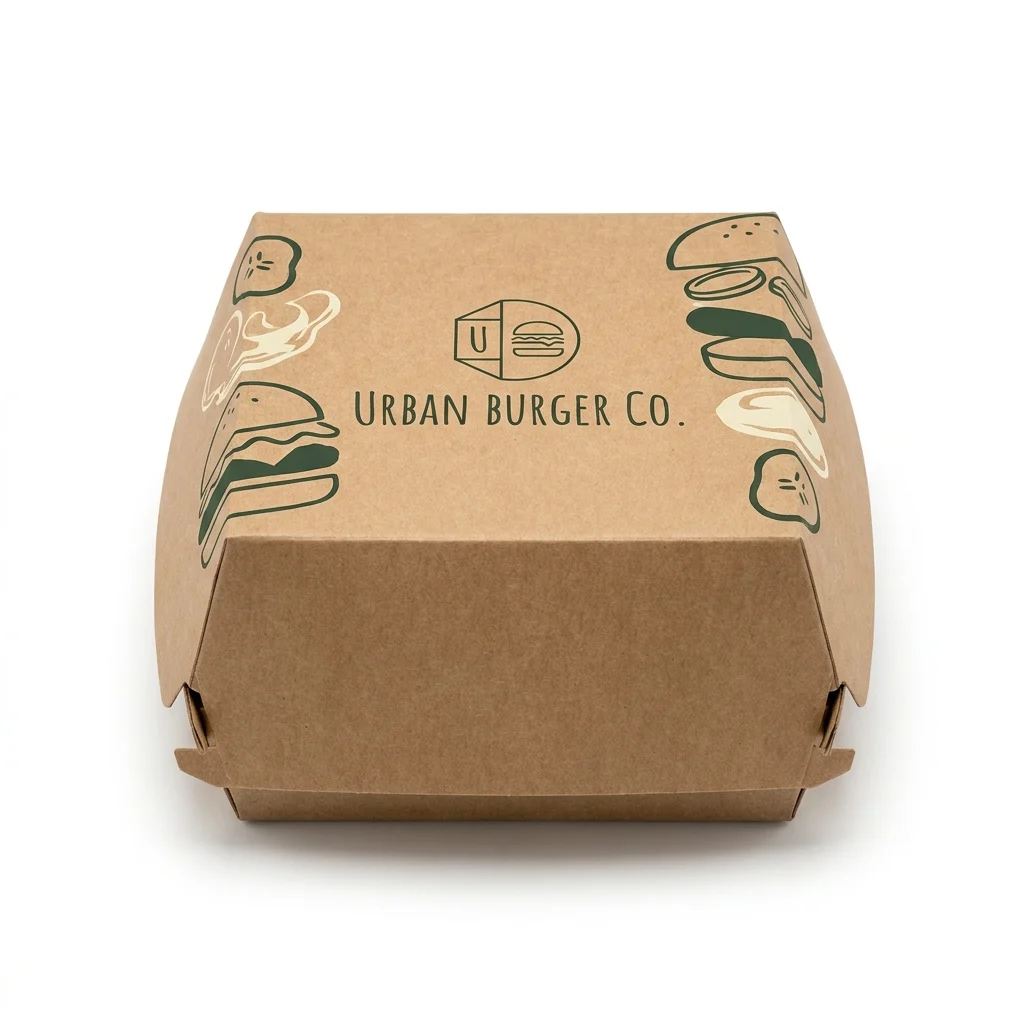 Custom Burger Clamshell - main view