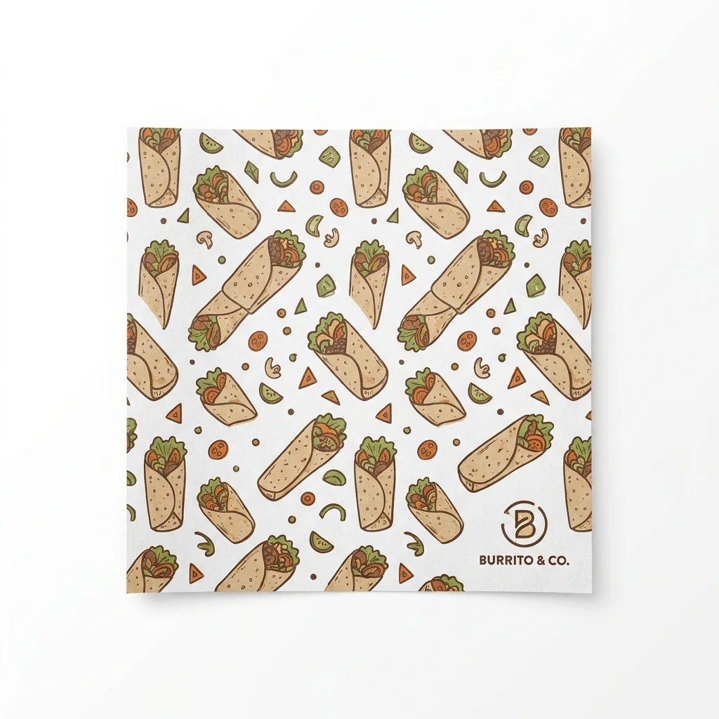 Custom Burrito Wrapping Paper view 2