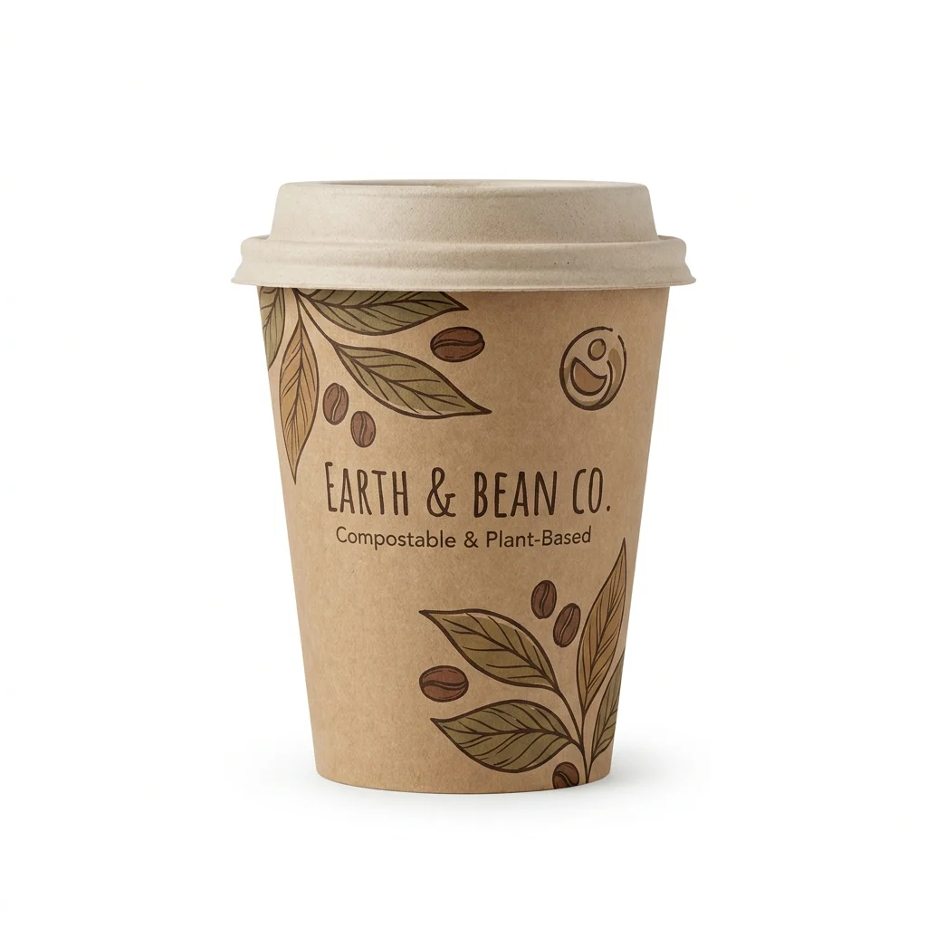 Custom Compostable Double Wall Coffee Cups - main view