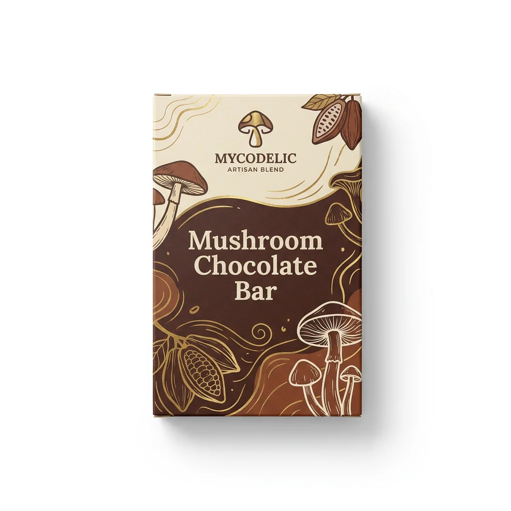 Mushroom Chocolate Bar Packaging - main view