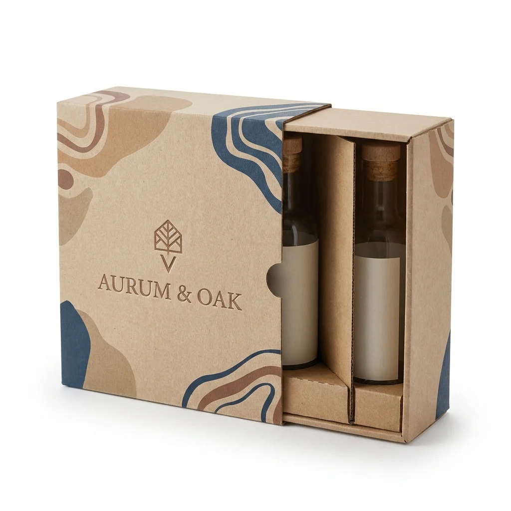 Custom Two Bottle Boxes view 2