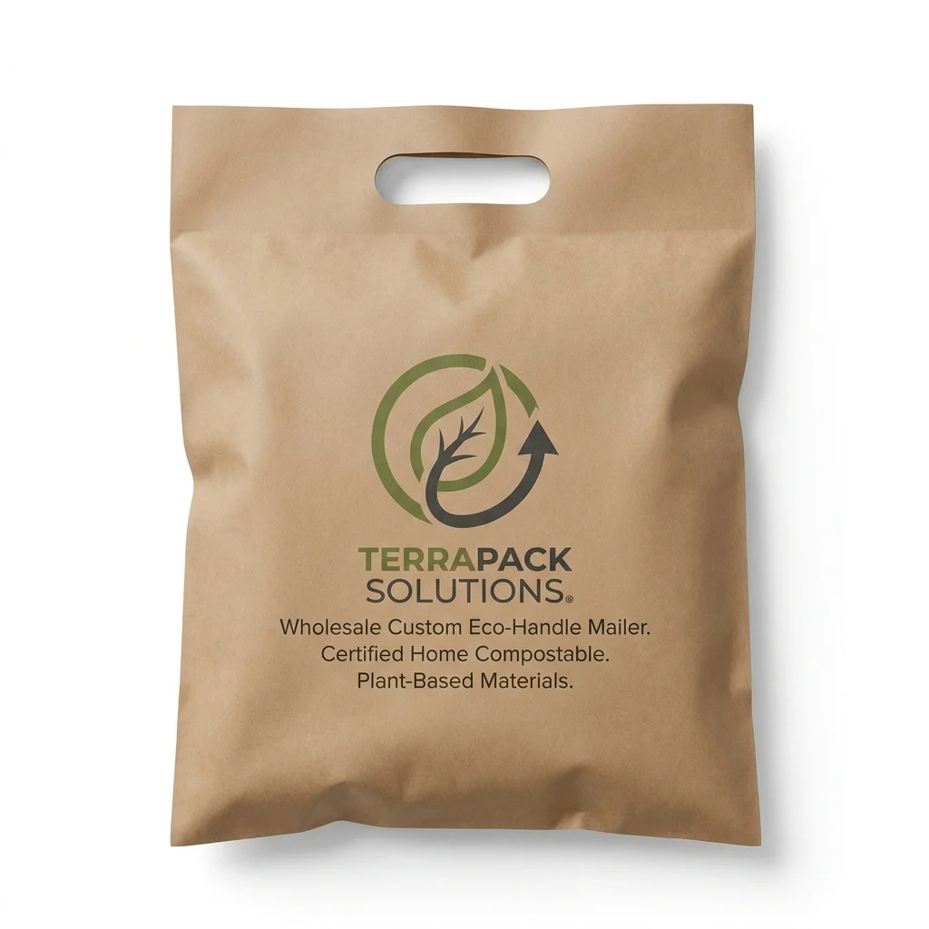 Wholesale Custom Compostable Mailers With Handles - main view
