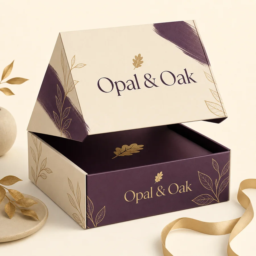 Custom printed gift boxes by Teal Packaging