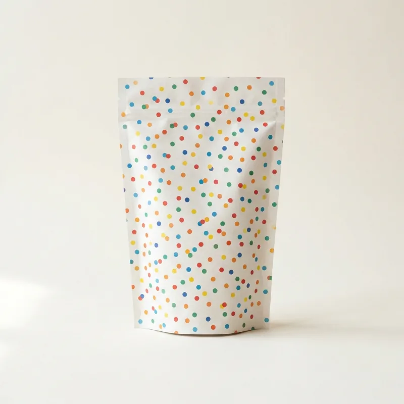 Custom printed Sprinkles Mylar Bags by Teal Packaging