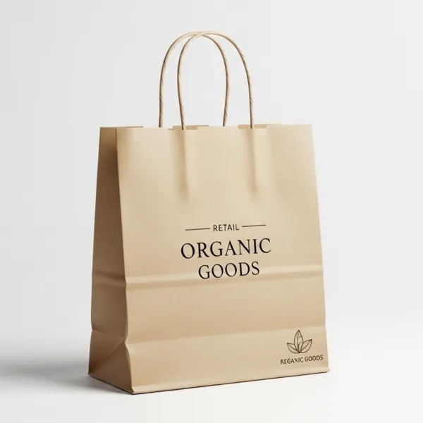 Kraft Shopping Bags view 2